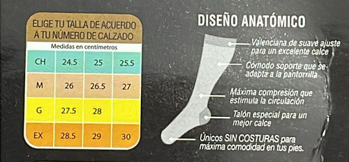 Calcetines Preven-t Nylon Compresión Moderada Café Ext Gde