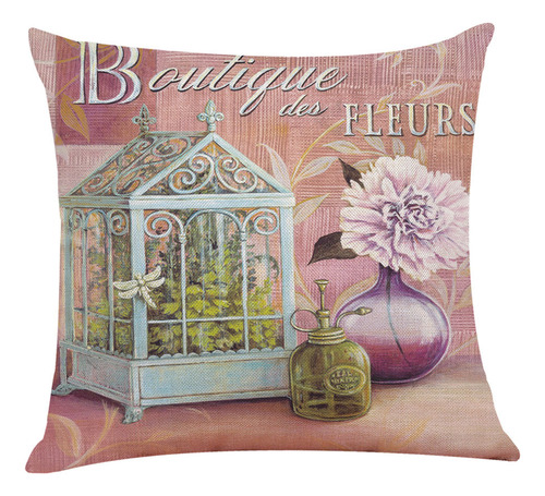 Funda De Cojín Para Decoración Del Hogar, Diseño De Flores,
