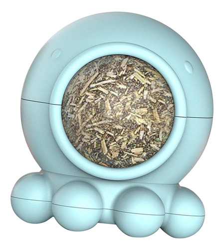 3 Catnip Ball 360 ° Rotación De Dientes Limpieza Cat Azul
