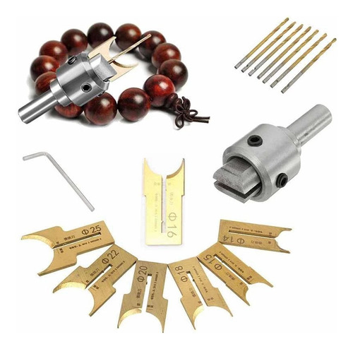 Juego Herramientas Taladro Bola Madera 16pcs