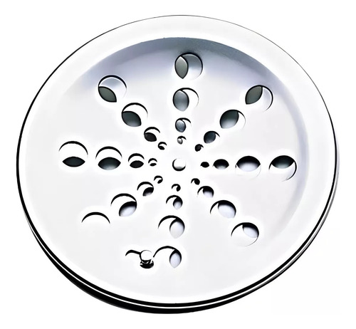 Kit 2 Grelha Para Ralo Redonda 10x10 Com Fecho Rotativo Abre E Fecha Em Aço Inox