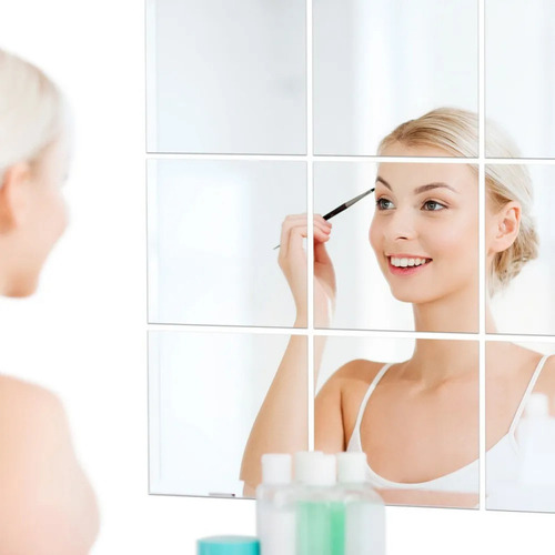 Pegatinas Reflectantes De Pared Con Espejo Falso For Decora