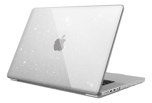 Funda Rígida Fintie Para Macbook Pro 16  2485 Glitter Clear