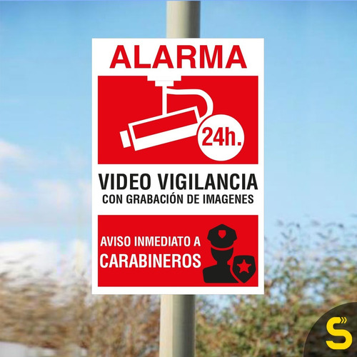 Señalética Alarma Video Vigilancia 30x20cm