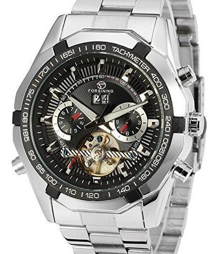 Reloj Automatico De Acero Inoxidable Plateado Fanmis Mens To