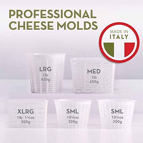 Set Fácil De Hacer Queso | 5 Moldes Para Queso Y Libro Para