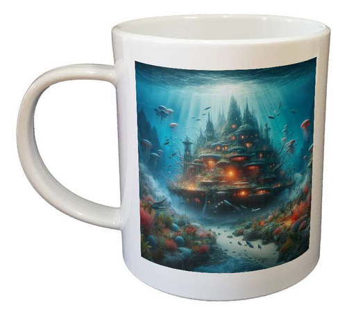 Taza Plastico Mundo Submarino Exotico Mar Peces Fish