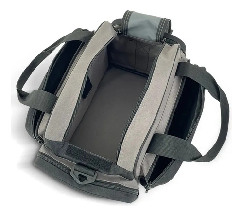 Bolsa Mala Tática Aurok 600d Poliéster: Versátil E Resistente Cor Preto E Cinza