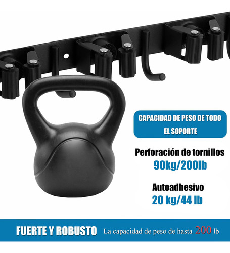 Perchero For Escobas, Colgador For Escobas Y Trapeadores
