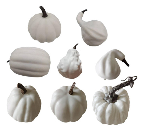 8x Abóboras De Colheita Artificial Conjunto De Abóboras