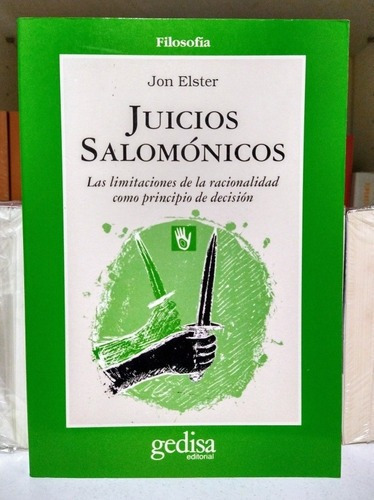 Juicios Salomonicos. Jon Elster