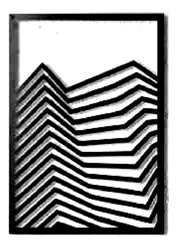 Figura Decorativa Geometric 15 En Metal Negro | Cuadro 80x57