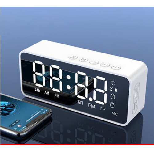 Reloj Despertador Digital Bluetooth Radio Recargable Bocina