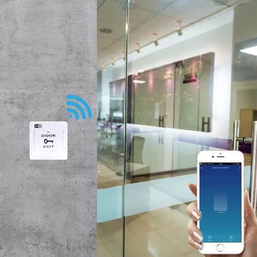 Imagen 2 de 5 de Pulsador Botón De Salida Control De Acceso, Manual-app Wifi
