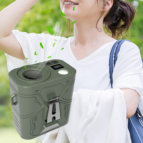 Ventilador De Clip De Cintura Usb Usb Recargable Verde