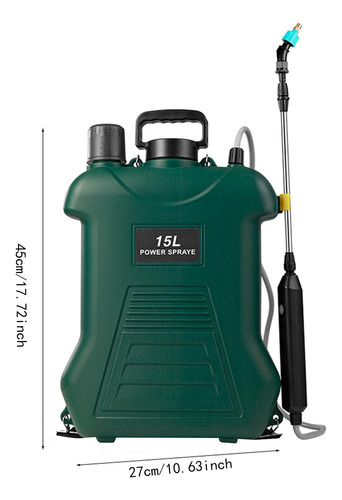 Sprayer Eléctrico De Césped Potente 15 L, Espacio De Verde
