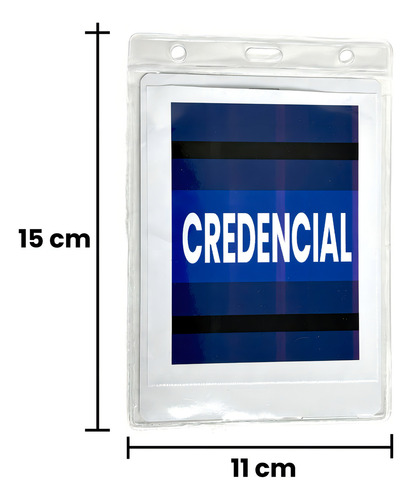Bolsa Credencial Jumar 10 cm x 15 cm Pacote com 100 Peças Transparente