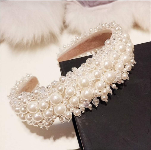 Diademas De Perlas Para Mujer, Con Diamantes De Imitación
