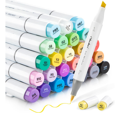 Ponta De Pincel Basco Ohuhu Alcohol Markers Com A
