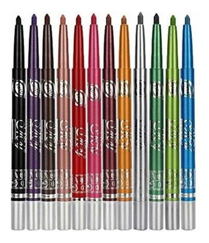 Delineadores - Eyeliner Pencils - 12 Colors Retractable 