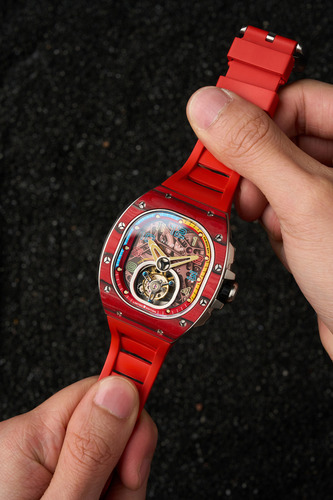 Reloj Hombre Nubeo Dark Red Nb-6108-03 Edición Limitada