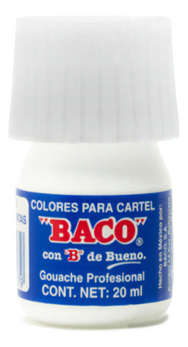 10pzs Pintura Baco P/cartel 20ml Blanco P/letrero #72 Pn /v