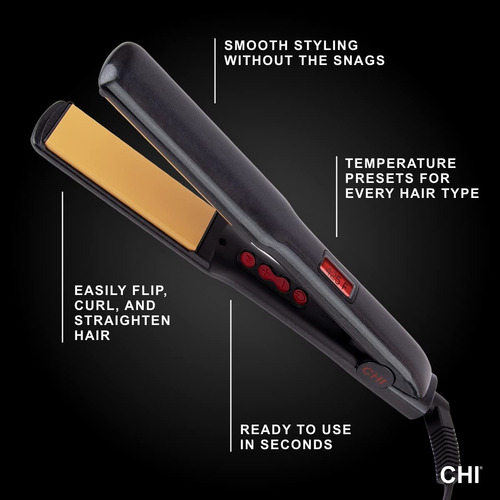 Plancha Alisadora De Cerámica Chi Chi Pro G2 Negro
