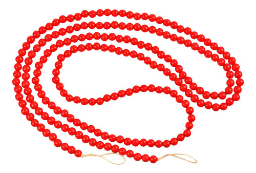 3 Guirnalda De Cuentas De Navidad Adornos Rojo 142cm