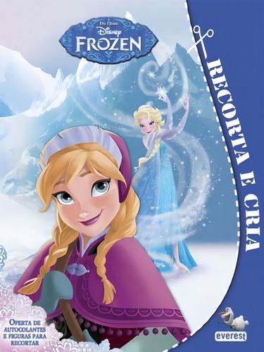 Livro Frozen. Recorta E Cria - Filme Disney Do Natal, De Walt Disney., Vol. 1. Editorial Pae, Tapa Capa Comum En Português, 2020
