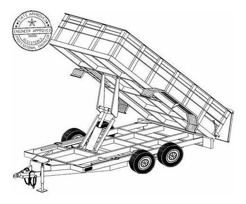 Hd Trailer Plan ' Tandem Axle Dump Diy How To Blueprint