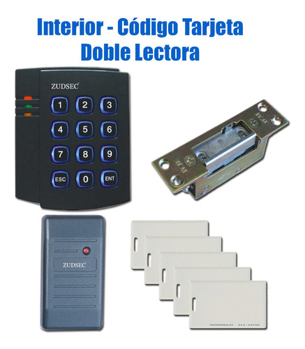 Kit Control De Acceso Autonomo Doble Lectora Tarjeta Llavero
