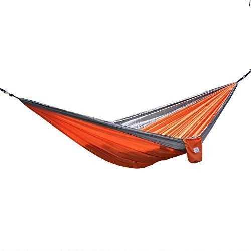 Hamaca Doble Viaje Camping Grey/orange