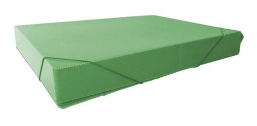 Carpeta 30mm Polibras Verde Con Elástico  - Districomp