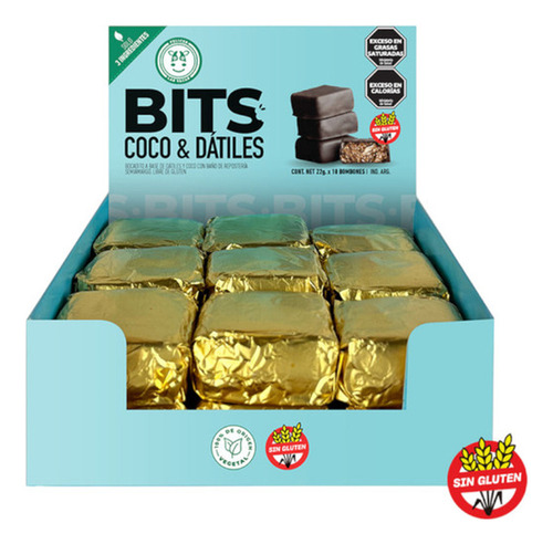 Bocadito Bits Coco Y Datiles Felices Las Vacas X 18u Vegano
