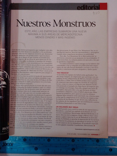 Revista Expansion No 1052 Octubre 2010 (Usado)