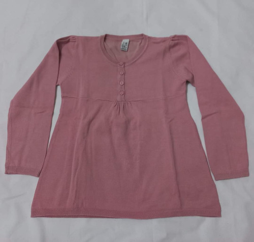 Buzo Marca Zara De Hilo Color Rosa Viejo Niña Talle 8