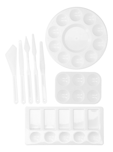 Paleta De Colores, Juego De 8 Rascadores De Plástico Para Pi