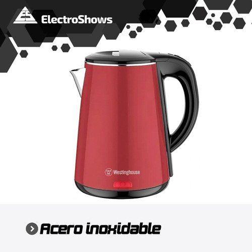 Pava Eléctrica Westinghouse 2lts 1500 Watts Acero Inoxidable