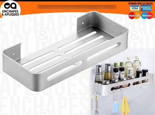 Imagen 1 de 4 de Repisa Organizador Para Baño/cocina Aluminio