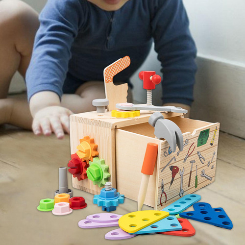 Juego De Herramientas De Madera, Juguete De Simulación,