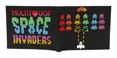 Space Invaders Billetera En Goma De 