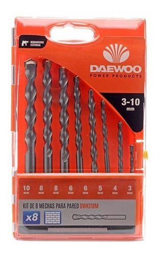 Kit Mechas Para Pared 8 Piezas Daewoo Dwkit8m