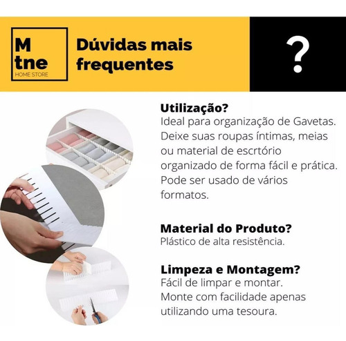 Faixa Divisória De Armazenamento Multiuso, Pacote Com 8