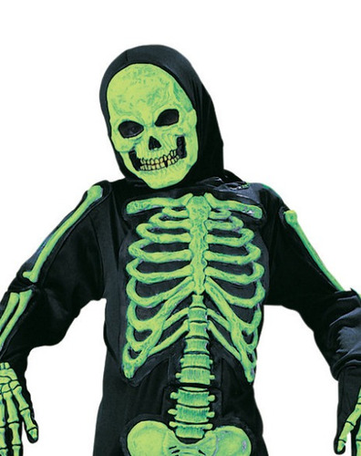 Disfraz Calavera Esqueleto Color Verde Talla 3-4