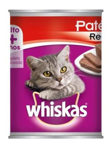 Imagen 1 de 2 de Alimento Para Gato Whiskas Pate Res Lata 350 G