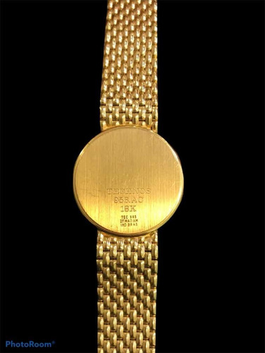 Relógio De Ouro 18k Com Vidro De Safira, Marca Technos.
