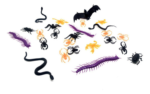Insectos De Terror Surtidos Pack 25u Halloween Decoración