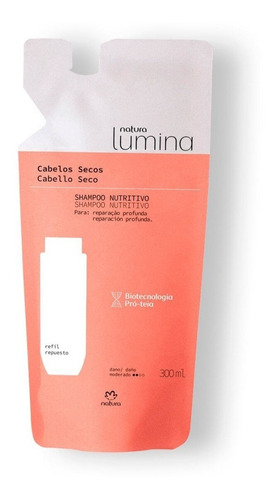 Repuesto Shampoo NATURA LUMINA Nutritivo Cabello Seco 300ml