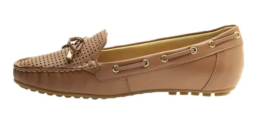 Mocassim Doctor Shoes Couro 1184 Nude Parcelamento sem juros