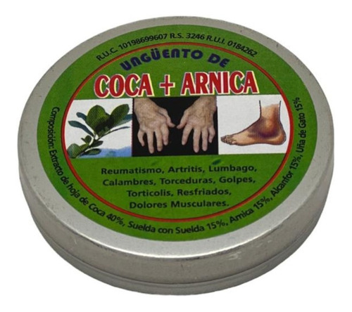  Gel Coca Arnica Unguento Lata 20 Unidades